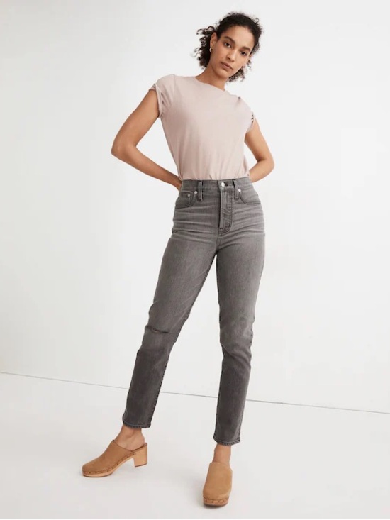 Madewell Denim - Madewell The Perfect Vintage Jean in Connell Wash: Ripped Edition 27 High-Rise